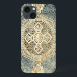 Ornamental Tapestry with Ornate Geometric Design iPhone 13 Case<br><div class="desc">This ornate geometric design,  while not as involved as those of Pythagoras,  is nonetheless captivating on this ornamental tapestry. The motif has the feel of antiquity,  and can make a great gift for anyone who appreciates the sight of ornate tile work.</div>