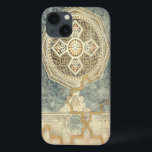 Ornamental Tapestry with Ornate Geometric Design iPhone 13 Case<br><div class="desc">This ornate geometric design,  while not as involved as those of Pythagoras,  is nonetheless captivating on this ornamental tapestry. The motif has the feel of antiquity,  and can make a great gift for anyone who appreciates the sight of ornate tile work.</div>