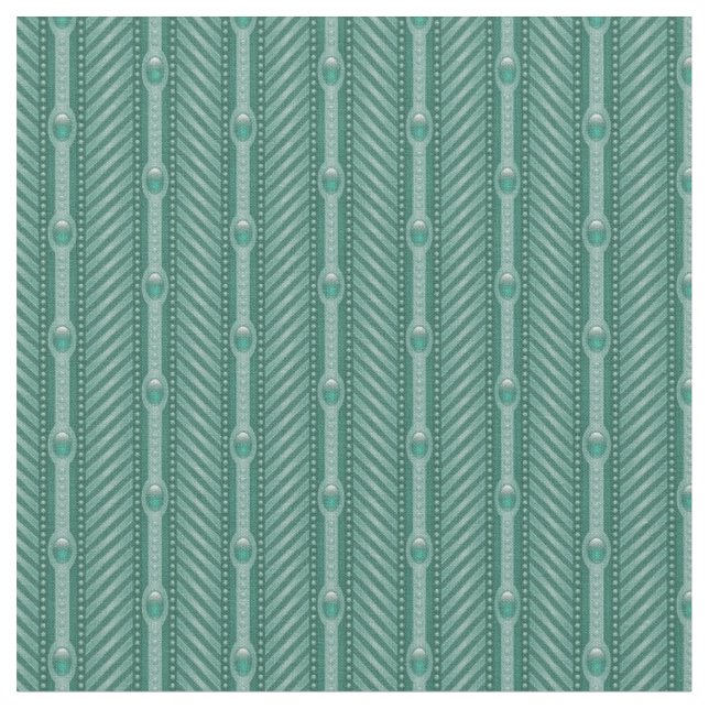 Ornamental Teal Pattern Fabric (Close Up)
