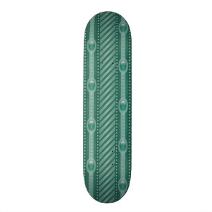 Ornamental Teal Pattern Skateboard