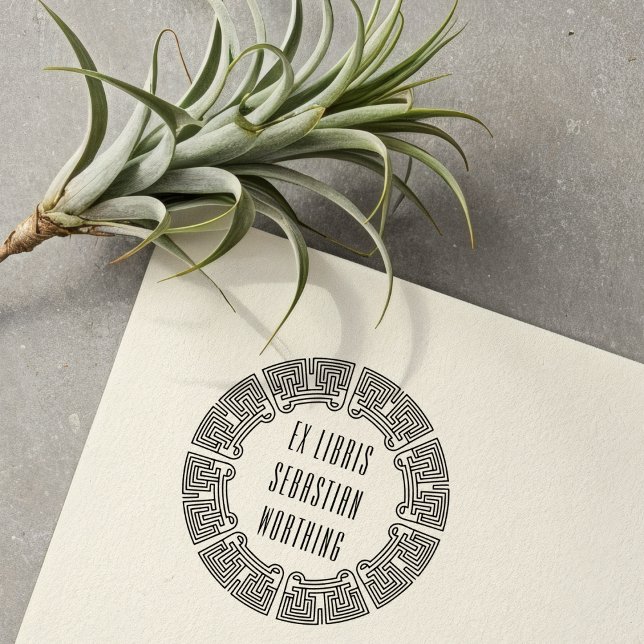 Ornamental Techno Circle Ex Libris Stamp (Creator Uploaded)