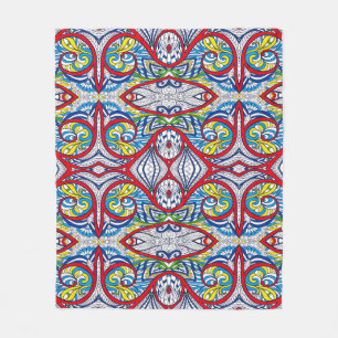 Ornamental Tribal Seamless pattern. Illustration.  Fleece Blanket
