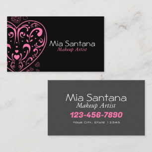 Ornamental Valentine's Day Heart Business Card
