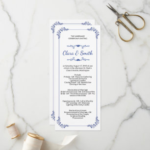 Ornamental Wedding Ceremony Program Template