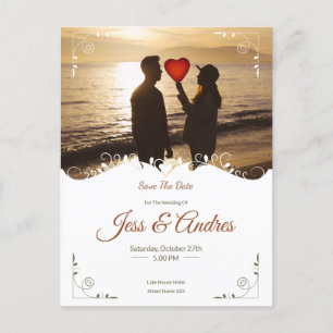 ORNAMENTAL WEDDING INVITATION WITH PICTURES