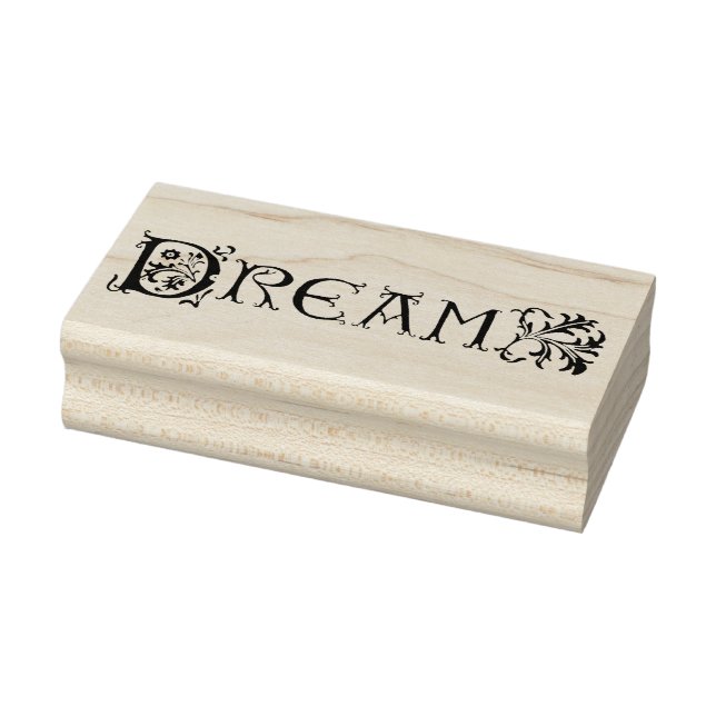 Ornamental Word Flourish Dream Rubber Stamp (Stamp)