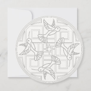 OrnaMENTALs #0021 Hummingbird Colour Your Own
