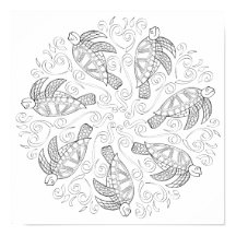 OrnaMENTALs #0026 Sea Turtle Splash Color Your Own
