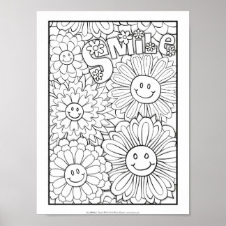 OrnaMENTALs #0116 Smile Colour Your Own Poster