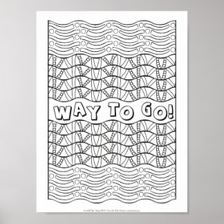 OrnaMENTALs #0161 Way to Go Color Your Own Poster