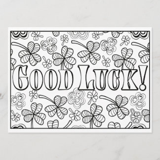 OrnaMENTALs Good Luck Shamrocks Colour Your Own Card