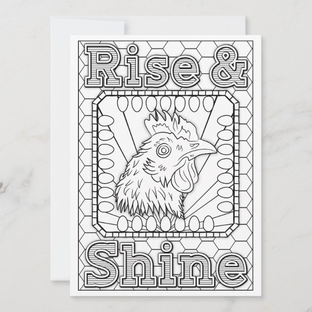 OrnaMENTALs Rise & Shine Chicken Colour Your Own (Front)