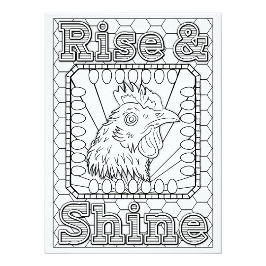 OrnaMENTALs Rise & Shine Chicken Colour Your Own Card