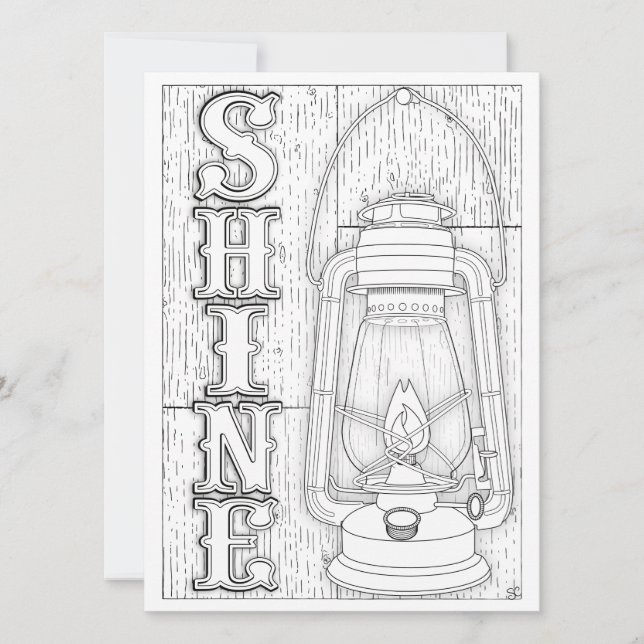 OrnaMENTALs Shine Antique Lantern Colour Your Own (Front)