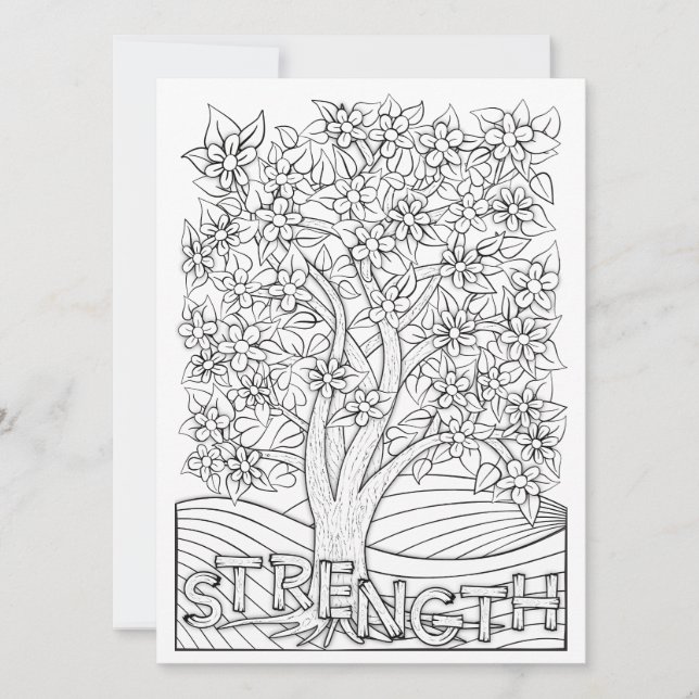 OrnaMENTALs Strength Blooming Tree Colour Your Own (Front)