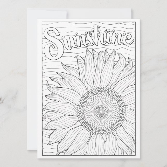 OrnaMENTALs Sunshine Sunflower Colour Your Own (Front)