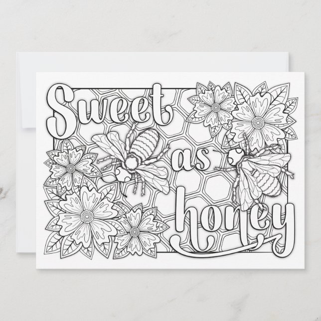 OrnaMENTALs Sweet as Honey Bees Colour Your Own (Front)