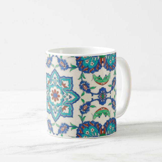 Ornamented Tile Coffee Mug (Front Right)