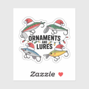 Ornaments and Lures Funny Christmas Santa Fishing