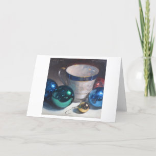 Ornaments and Tea Cup Holiday Card