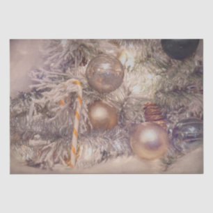 Ornaments Christmas Gold White Holiday Tree Tissue Paper