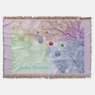 Ornaments Christmas Holiday Blanket Throw