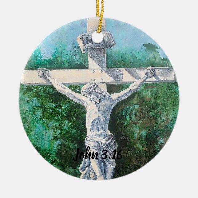 Ornaments John 3:16 faith church pastor  (Front)