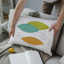 Ornaments Mid Century Modern Decorative Pillow