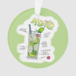 ORNAMENTS - MOJITO RECIPE COCKTAIL ART