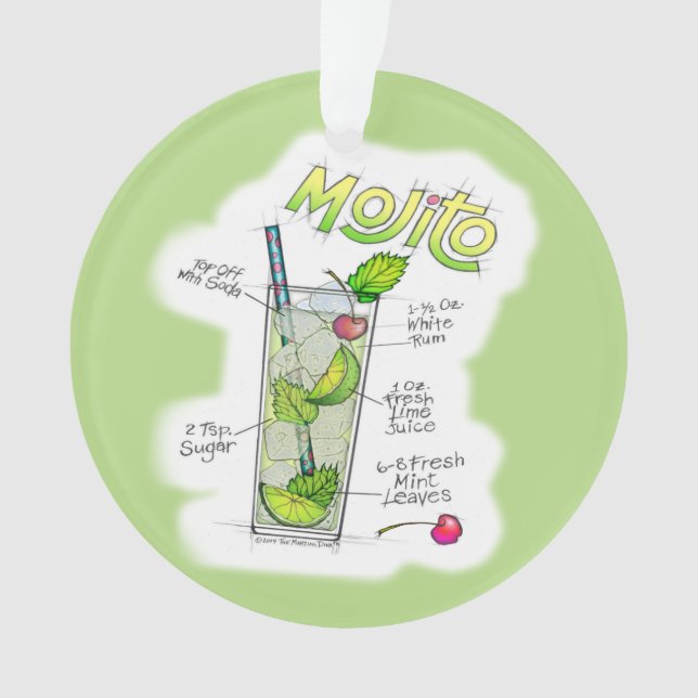 ORNAMENTS - MOJITO RECIPE COCKTAIL ART (Front)