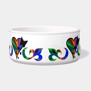 Ornaments Rainbow Heart with Butterfly and Lily