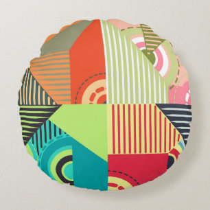 Ornaments Set: Background Design Elements. Round Cushion