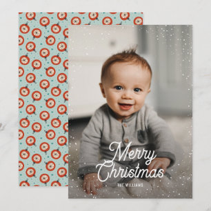 Ornaments Snow Photo Christmas Holiday Card