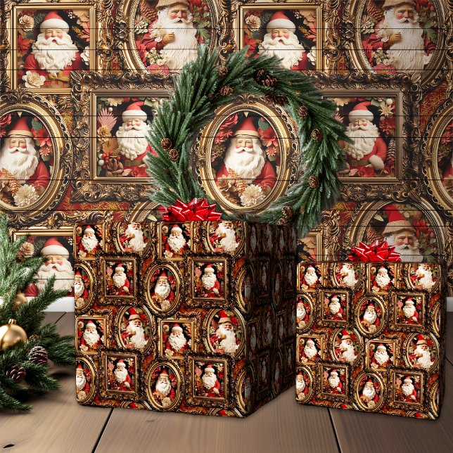 Ornate 3D Father Christmas  Wrapping Paper (Creator Uploaded)