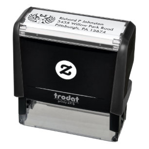 Ornate Abstract Egyptian Scarab Beetle on Address Self-inking Stamp