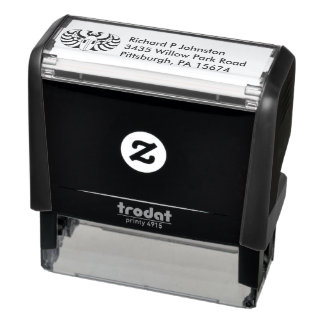 Ornate Abstract Egyptian Scarab Beetle on Address Self-inking Stamp