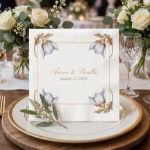 Ornate Antique Floral Winter Wedding