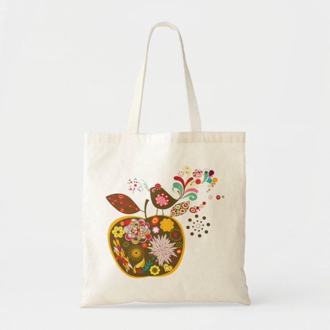 Ornate Apple Tote Bag (Front)