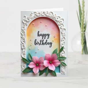 Ornate Archway Birthday Card