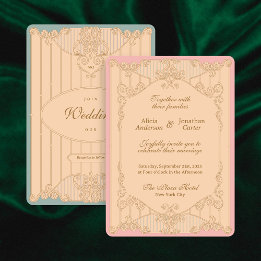 Ornate Art Nouveau Wedding Invitation