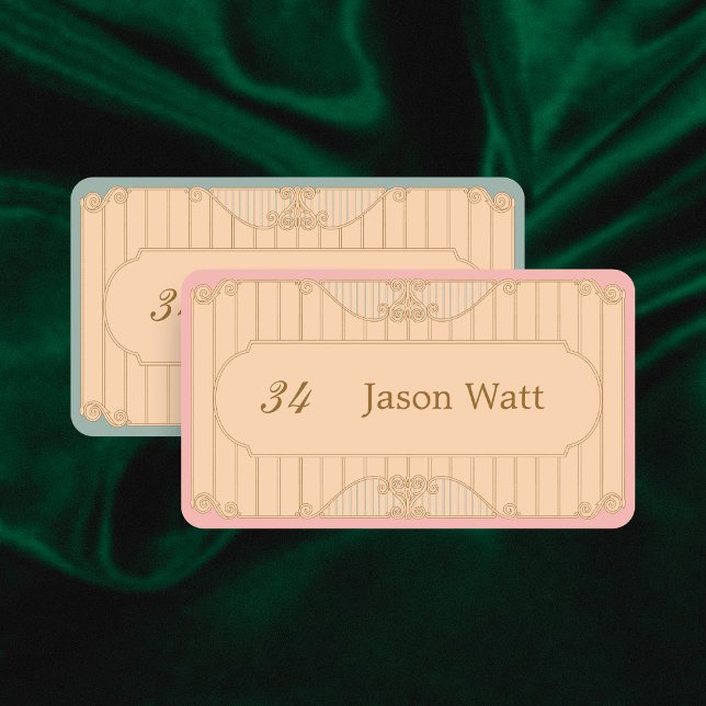 Ornate Art Nouveau Wedding Place Card (Creator Uploaded)