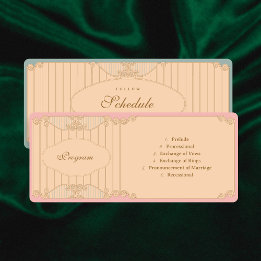 Ornate Art Nouveau Wedding Programme