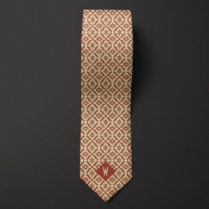Ornate Aztec-Inspired Pattern Tie