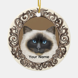 Ornate Birman Cat Ornament