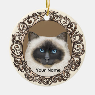 Ornate Birman Cat  Ornament