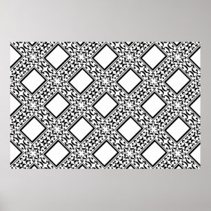 Ornate Black and White Poster