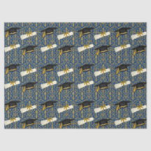 Ornate Blue and Gold Graduation