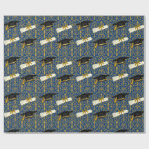 Ornate Blue and Gold Graduation