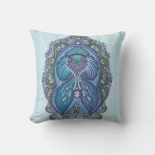 Ornate Blue & Teal Mandala Design Cushion