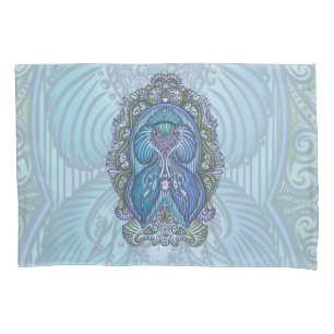 Ornate Blue & Teal Mandala Design Pillowcase